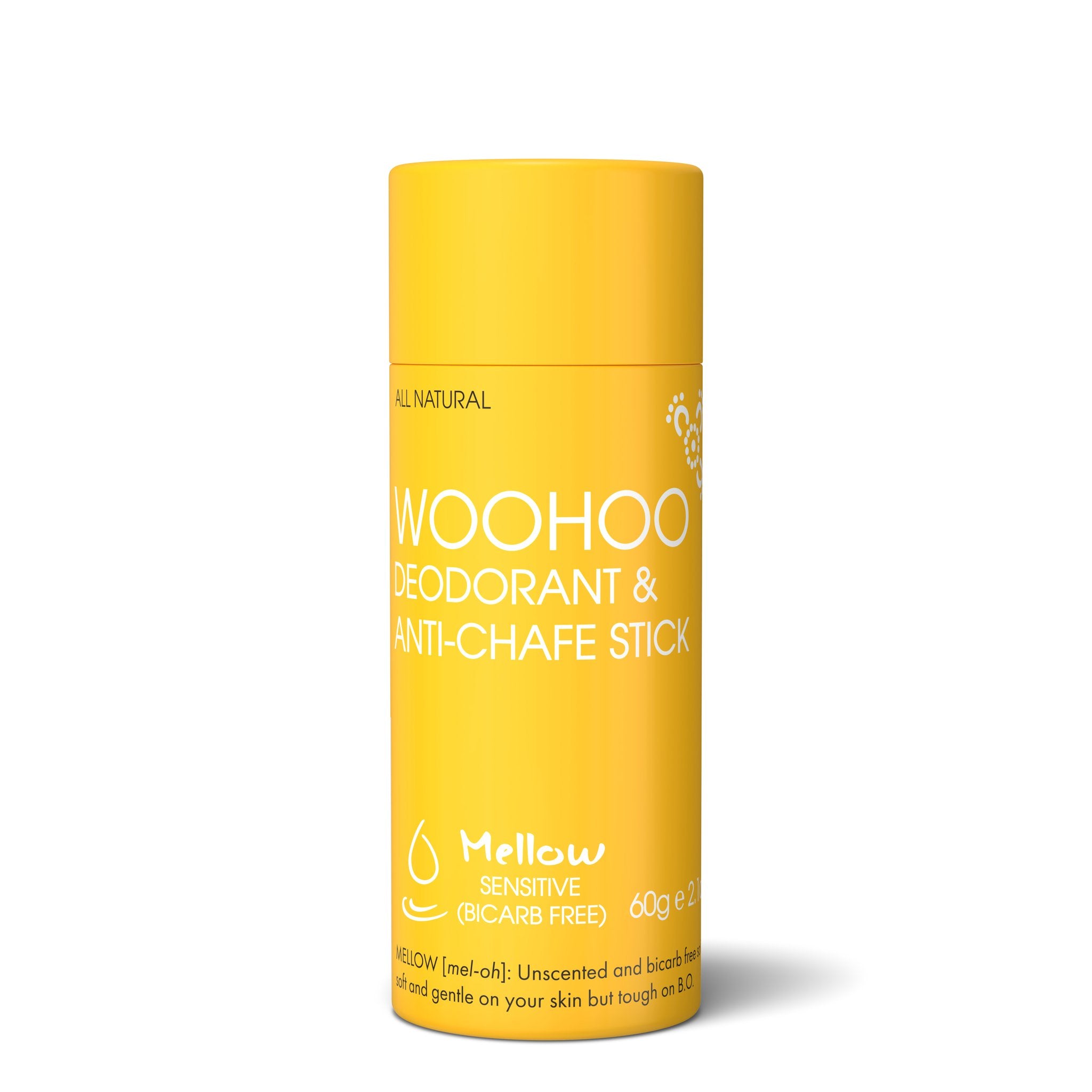 Woohoo Deodorant & Anti-Chafe Stick 60g - Mellow