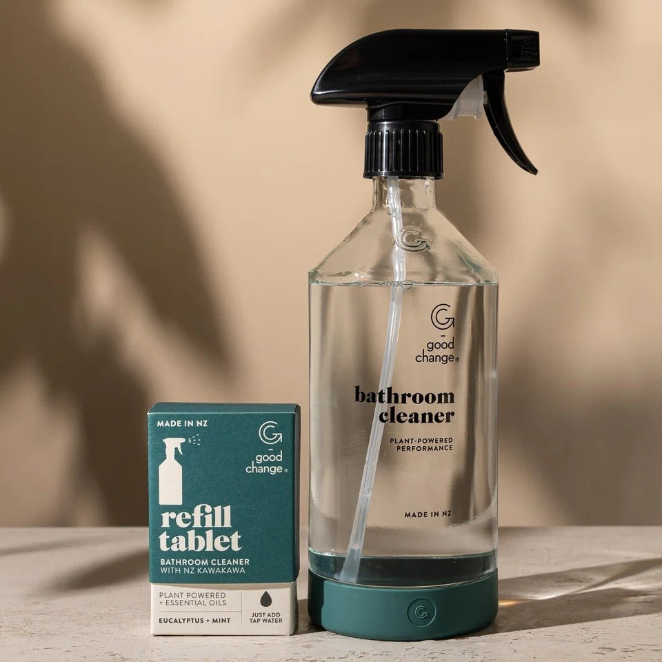 Bathroom Cleaner Glass Bottle with Spray Trigger 500ml - Good Change